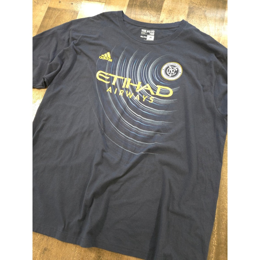 Adidas New York City FC Go-To Tee Andrea Pirlo 21 Vintage Black Men's 2XL MLS